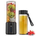 COKUNST Portable Blender Smoothie Maker to Go, 500 ml Mini Stand Mixer, Powerful 22000 RPM Smoothie Mixer with 6 Rustproof Blades, with Travel Lid for Kitchen, Gym, Office