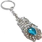 V WOMEN Peacock farther OMG Movie Lord Krishna Metal Keychain (Silver)