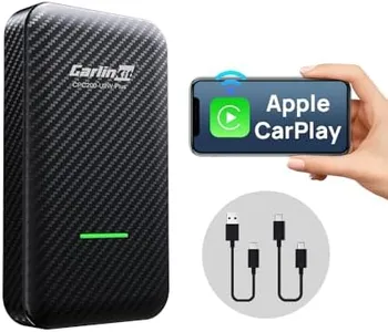 CarlinKit CarPlay Wireless Adapter,3.0 Apple CarPlay Adapter for OEM Wired CarPlay Cars and iPhone,2025 New Upgrade Anti-Slip Shell/Dual Cable-Plug & Play Dongle Converts Wired CarPlay to Wireless