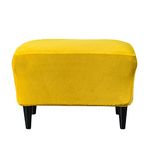Highdi Ottoman Cover Rectangle, Solid Color Velvet Thickening Stretch Footstool Slipcover, Protector Cover with Elastic Bottom, Removable Washable Dustproof Footrest Pouffe Covers (Turmeric)