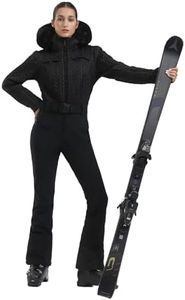 GSOU SNOW Womens Ski Suit One Piece Snow Suits Slim Jumpsuit Waterproof