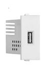 Extrabyte USB type A Socket Inwall USB Fast Charger Compatible with Anchor Roma switch plate - White