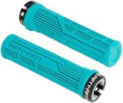 FIFTY-FIFTY Mountain Bike Grips, Single Lock-on MTB Handlebar Grips, Soft and Comfortable, Non-Slip Locking Bicycle Handle for All Mountain, Enduro, Downhill (Turquoise)