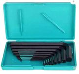 TAPARIA KM-9V Black Finish Hex Steel Metric Allen Key Box Packing Set - Pack of 9