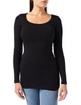 Vero Moda Women's Vmmaxi My Soft U-neck Noos Long Sleeve Top, Black, 42 UK