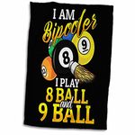 3dRose Towel, I Am Bipooler i Play 8 Ball and 9 Ball Billiard Snooker