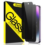 Asstar [2 Pack] Privacy Screen Protector for iphone 14 Pro Max 6.7",9H Shatterproof Tempered Glass Screen Protector for iphone 14 Pro Max(Only),Case Friendly Accessories Military-Grade Protection