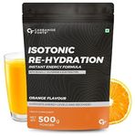 Carbamide Forte Isotonic Powder | Pre Workout Supplement For Men And Women| Instant Energy Drink for PreWorkout | Electrolytes Powder with added BCAA & L Glutamine - Orange Flavour - 500g (Pack of 1)