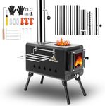 KUNGKA Black Wood Burning Tent Stov