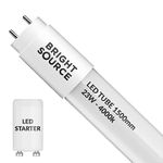 Bright Source 5ft (1500mm) 23w LED T8 Tube, 2300lm, 4000K Cool White, Replacement for 58w T8 Fluorescent, Starter Included - Direct Mains or for use with Switch Start Fitting with Magnetic Ballast