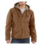 Carhartt Men's Sherpa Lined Sandstone Sierra Jacket, Carhartt Brown, Large