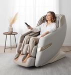Osaki Titan Quantum Black Massage Chair with 3D SL-Track Rollers, 3 Step Zero Gravity, Full Body Airbag Massage, Intelligent Voice Control, Back & Calf Heat and Foot Roller Massage (taupe)