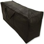 Woodside Water Resistant Outdoor Garden Furniture Cushion Storage Bag, Black, Heavy Duty 600D Material, 5 YEAR GUARANTEE