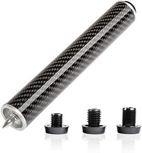 KONLLEN Pool Cue Extension with 3 Bumpers Carbon Fiber Billiards Extension Billiard Accessories for Mezz Predator ZOKUE Jflowers Cue (Carbon Fiber) (8‘’)