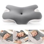 MULISOFT Memory Foam Pillow, Comfortable Pillow, Supportive Neck pillow, Ergonomic side sleeper pillow (GREY)