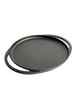 Meyer Pre-Seasoned Cast Iron Flat Dosa/Roti/Chapati Tawa Pan with 2 Side Handle, Dosa Kallu, Iron Tawa Big Size | Gas and Induction Compatible | 30cm, Black