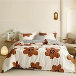 CLOTHKNOW Pumpkin Sunflower Comforter Set Queen White Rust Floral Bedding Comforter Sets Black White Plaid Comforter Bedding Sets Queen Botanical Comforter 3Pcs Beige Boho Comforter Sets Queen