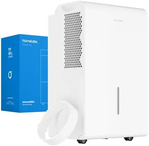 hOmeLabs 4500 Sq. Ft. WiFi-Enabled Dehumidifier with Pump - Superior Moisture Removal & Humidity Control for Large Rooms, Offices and Basements - 50 Pint (Previously 70 Pint)