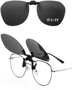 LUFF Lunettes de soleil polarisées à clipser légères à clipser pour homme et femme HD anti-reflet UV400, Noir , 53*50mm