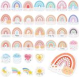 36 Pieces Anxiety Sensory Stickers Cute Fidget Textured Strips Toys Anti Stress Tactile Rough Sensory Calm Textured Strips Adhesives Anxiety Relief for Adults Teens Desk Classroom (Boho Style)