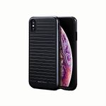 monCarbone Carbon Fiber - Durable Super Tough Dual Layer Slim Case Strongest Rugged Bumper Drop Full Protection Shock Absorption for iPhone Xs Max 6.5" - Non Slip Matte Black