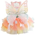 Dog Princess Dresses for Small Dogs Lolita Clothes Butterfly Costume Pet Girl Cute Coat Outfits Summer Costumes Puppy Handmade Skirt Cat Spring (L,Butterfly)