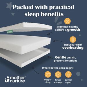 Mother Nurture Cot Mattress 140x70cm – Baby Crib Foam Mattress