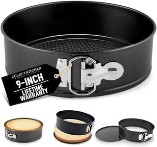 Zulay Premium Springform Pan 9 Inch Nonstick - Cheesecake Pan With Removable Bottom - No Need For Parchment Paper - Spring Form For Baking - Leak-Proof Cake Pan (Black)