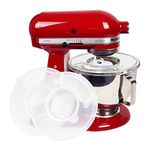 Bowl Covers for KitchenAid 4.5-5 Qt Tilt-Head Stand Mixer, Mixer Splash Guard with Extra Pouring Window for KitchenAid Mixer, Dishwasher Safe Bowl Lid to Prevent Spilling of Ingredients(Pack of 2)