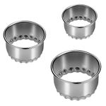 3 pcs Cookie Cutters Round Biscuit Mold Stainless Steel Circle Scone Cutter for Kids, Baking Cutters for Dough, Pastry, Donut, Fondant, Fruit, Vegetable, DIY Cake Decoration