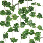 Grand Verde Grape Vines Artificial Ivy Hanging Greenery Garlands Silk Leaves Green Faux Foliage Decoration Bulk DIY Crafts Home Decor Indoor, 5 Strands