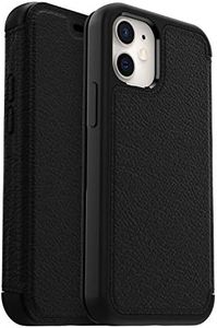 Otterbox Funda para iPhone 12 Mini Strada, Resistente a Golpes y caídas,Tapa en Piel,2 Slots para Tarjetas,Testada 3X con los estándares Militares anticaídas, Negro, Sin Pack Retail