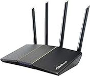 ASUS RT-AX57 (AX3000) Dual Band WiFi 6 Extendable Router, Subscription-free Network Security, Instant Guard, Advanced Parental Controls, Built-in VPN, AiMesh Compatible, Gaming & Streaming, Smart Home