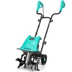 IncwBo Electric Garden Tiller Electric Cultivator 12 Inch Tilling Width 8-Inch Electric Tiller 10.5 Amp Tiller for Garden Yard