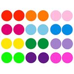 ELANE 24 Pcs Colorful Dry Erase Dots for Classroom Tables Dry Erase Board for Desk Dry Erase Sticker for Wall,Dry Erase Dots for Tables （6 inch）