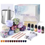 VAZILLIO Candle Making Kit Wax Melt Making Kit, DIY Scented Candle Gift Set with 480g Soy Wax, 5 Fragrance Oil, 9 Candle Tins, 500ml Wax Melted Pot, Candle Wicks and Others, Wax Melt Making Kit