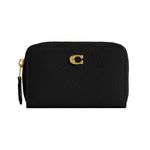 Coach Women's Small Zip Around Card Case, Black, Small