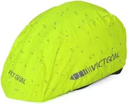 VICTGOAL Bike Helmet Cover with Reflective Stripes Waterproof Windproof Bicycle Helmets Rain Covers for Mountain Road Bike Cycling (Yellow)