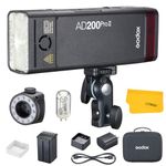 GODOX AD200 Pro II AD200ProII Flash Strobe, 2.4G TTL Pocket Flash Light, 200W HSS 1/8000s 2900mAh Battery, Bi-Color Versatile Modeling Lamp, One-Tap Wireless Sync, Enhanced Color Screen