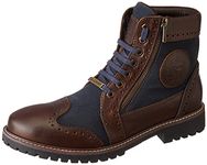 Royal Enfield Men Military Vibe Boots Navy Shoes-Uk 9 (Rlcsoa220257)