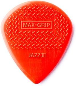 Dunlop 471P3N Médiators Max Grip Jazz III nylon sachet de 6
