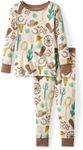 Little Sleepies Two-Piece Kids Pajama Set, Caramel Ready to Rodeo, 12-18M