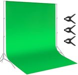 Neewer 9 x 15 feet/2.7 x 4.6 Meters Green Chromakey Polyester Backdrop Background Screen with 3 Clamps for Photo Video Studio Photography (Backdrop Stand Not Included)