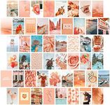 50PCS Posters Wall Collage Kit Aesthetic Pictures,Collage Print Kit,Bedroom Decor for Teen Girls,VSCO Girls Bedroom Decor,Room Decor Aesthetic,50 Set 10x15cm (G-Beach Peach)