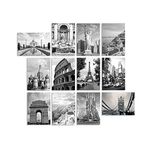 PAPER PLANE DESIGN Black And White Posters for living room, bedroom, and office Decoration Poster set of 12 Size A4 (29 x 21 cm)