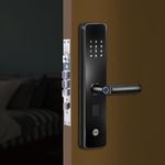 Yale YDME 100 NxT, Smart Door Lock with Biometric, Pincode, RFID Card & Mechanical Keys, Color- Black, for Home & Office (Free Installation)…