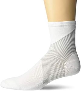 Vitalsox unisex adult Quarter Compression Running Socks, White, Large US, White, Large