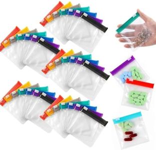 2026 New Self-Sealing Zipper Medicine Bags, Reusable Pill Pouch Bags Travel Plastic Bag with Slide Lock for Storage, Water Resistant Pill Pouch Set for Medicine Vitamins Small Items Daily Use,35pcs