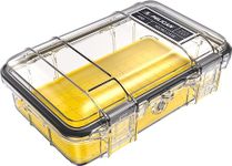 Pelican M50 Micro Case - Waterproof Case (Dry Box, Field Box) for iPhone, GoPro, Camera, Camping, Fishing, Hiking, Kayak, Beach and More (Yellow/Clear)