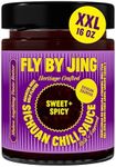 FLYBYJING XL Sweet + Spicy Sichuan Chili Sauce: Perfect for Noodles, Proteins, Veggies, Fish, Dumplings and Everything Else - Hot Sauce, Marinade and Glaze made w/Premium Chilis - Vegan, 16oz Jar